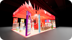 Right side view of the Condor exhibition stand