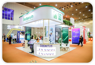 Side view of the Herbarium exhibition stand
