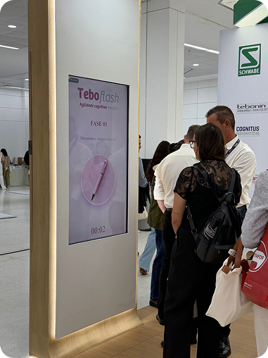 Digital kiosk at the Herbarium exhibition stand