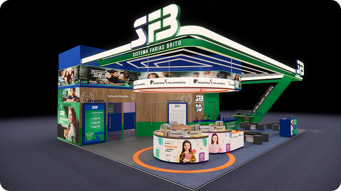 Main Santillana exhibition stand project at Bett Brasil