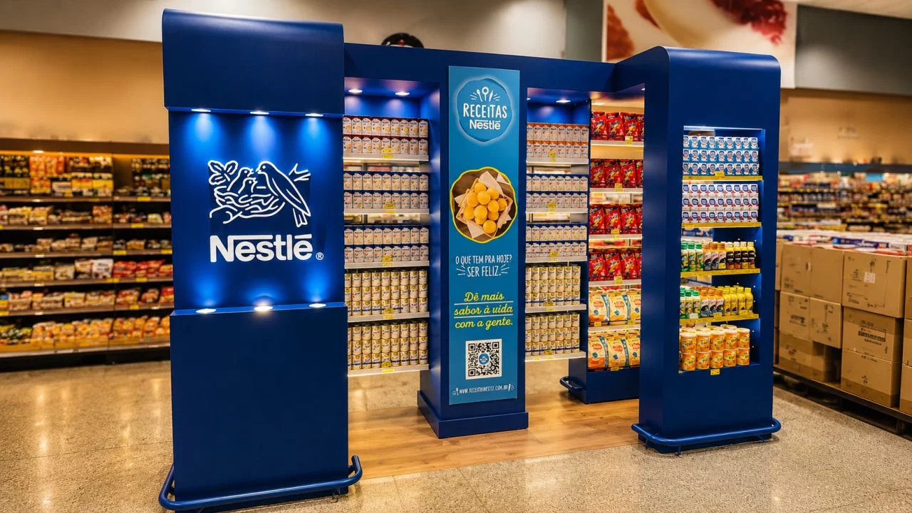 Store-in-store em formato de túnel para a Nestlé